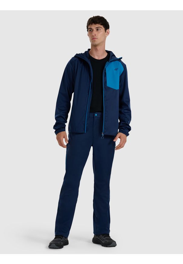 4f - 4F Spodnie trekkingowe membrana 8000 męskie - granatowe L. Kolor: niebieski. Materiał: poliester, materiał. Technologia: Primaloft. Wzór: gładki. Sport: wspinaczka, turystyka piesza