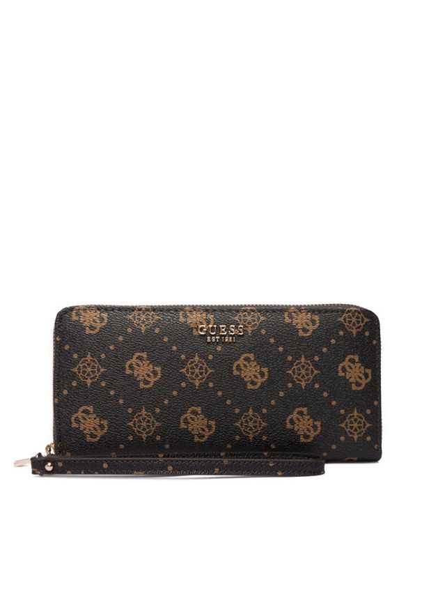 Guess Portfel Carrie Logo Slg SWGP98 98146 Brązowy. Kolor: brązowy. Materiał: skóra