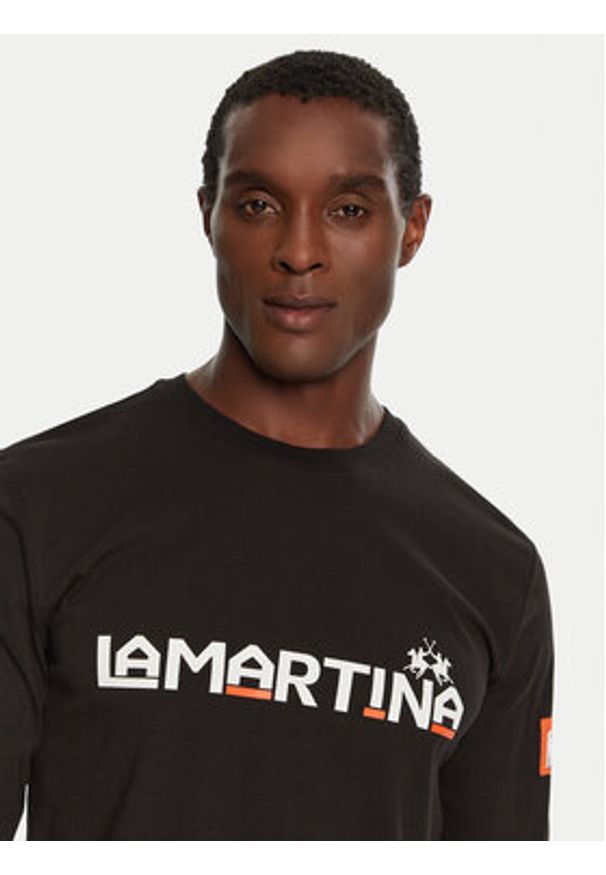 La Martina Longsleeve ZMR008 JS206 Czarny Regular Fit. Kolor: czarny. Materiał: bawełna. Długość rękawa: długi rękaw