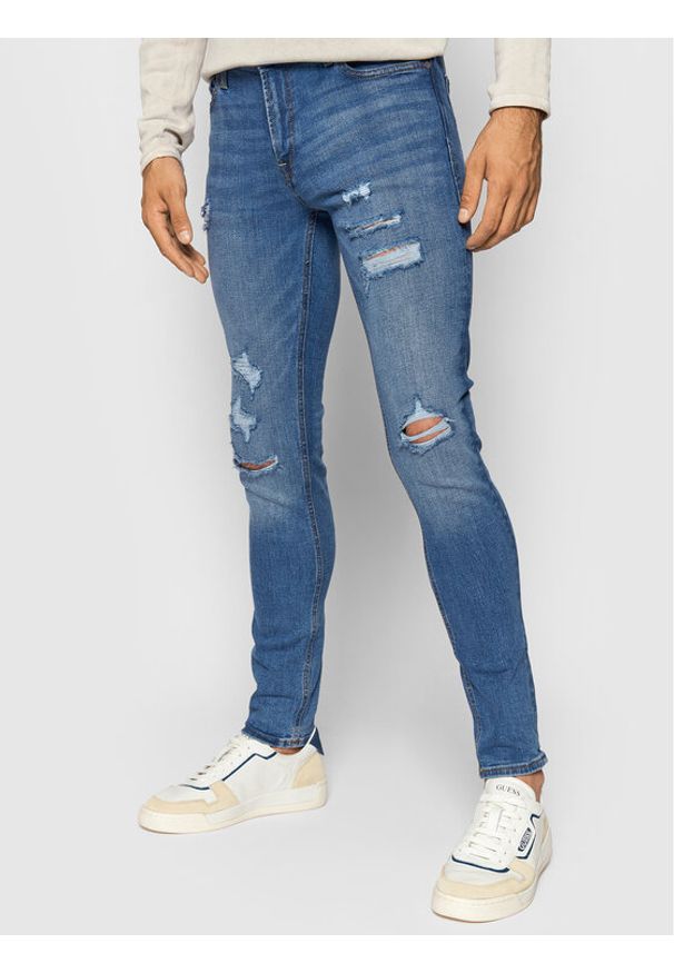 Jack & Jones - Jack&Jones Jeansy Liam Original 12168958 Granatowy Skinny Fit. Kolor: niebieski