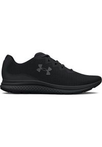 Buty treningowe męskie Under Armour Charged Impulse 3. Zapięcie: sznurówki. Kolor: czarny. Materiał: guma, syntetyk, tkanina, materiał. Szerokość cholewki: normalna