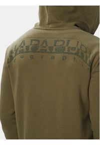 Napapijri Bluza Yourte NP0A8AHE Zielony ciemny Relaxed Fit. Kolor: zielony. Materiał: bawełna #2