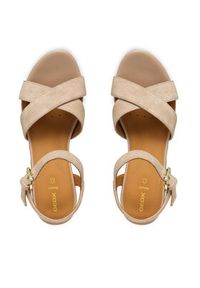 Geox Espadryle D Ischia Corda D55HHB 00020 C8191 Beżowy. Kolor: beżowy. Materiał: zamsz, skóra #4