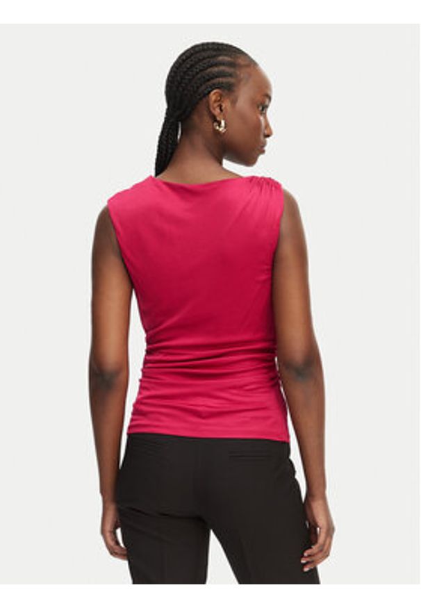 Marciano Guess Top G6GP02 K3068 Różowy Slim Fit. Kolor: różowy. Materiał: wiskoza