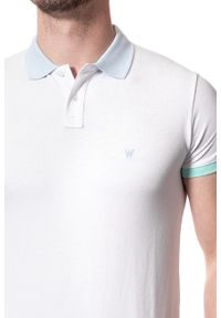 Wrangler - WRANGLER POLO CONTRAST POLO WHITE W7B59K412. Typ kołnierza: polo #8