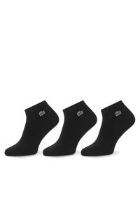 Zestaw 3 par niskich skarpet unisex Lacoste. Kolor: czarny