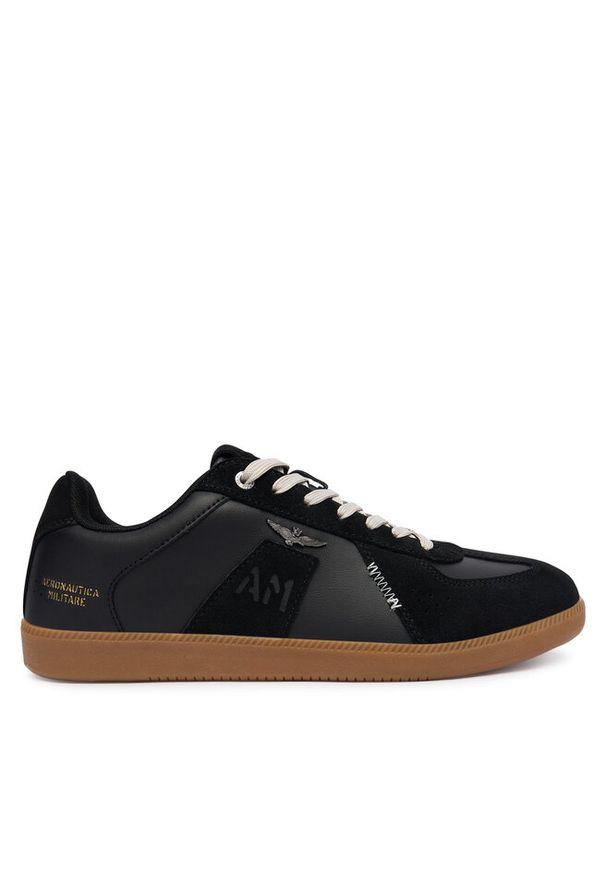 Sneakersy Aeronautica Militare. Kolor: czarny