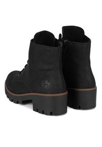 Rieker Trzewiki 79240-00 Czarny. Kolor: czarny. Materiał: materiał #7