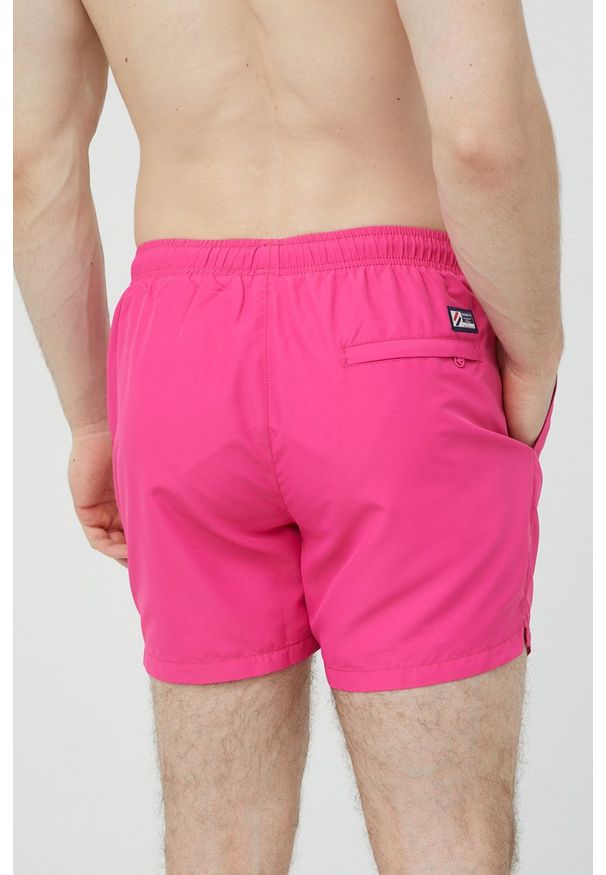 Superdry szorty kąpielowe kolor fioletowy. Kolor: fioletowy. Materiał: poliester, tkanina