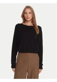 Kontatto Sweter 3M0820C Czarny Regular Fit. Kolor: czarny. Materiał: syntetyk, wiskoza #1