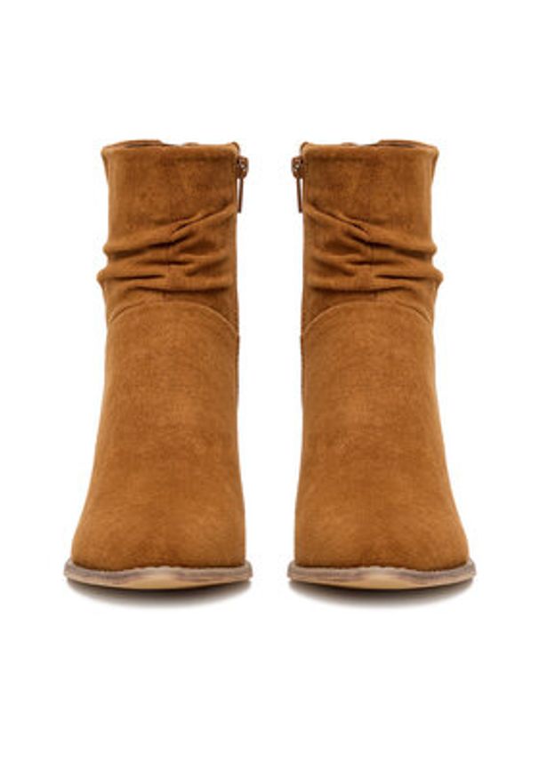 Jenny - JENNY Botki CEO-MARTINA WS14438-22 Brązowy. Kolor: brązowy. Materiał: materiał