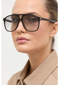 SAINT LAURENT - Saint Laurent okulary przeciwsłoneczne damskie kolor czarny. Kolor: czarny #1