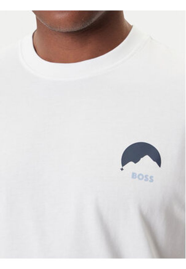 BOSS T-Shirt Te_Move 50547087 Biały Relaxed Fit. Kolor: biały. Materiał: bawełna
