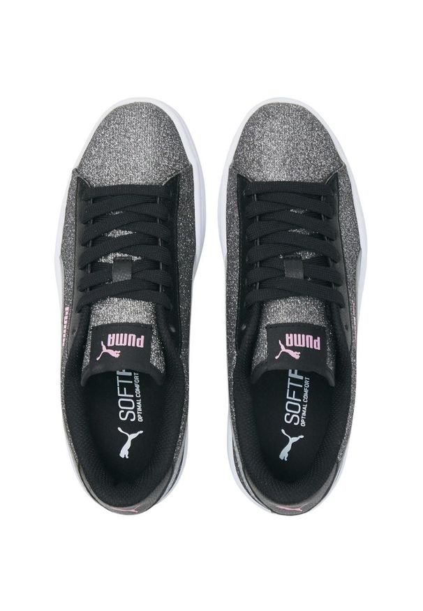 Buty dla dzieci Puma Smash v2 Glitz Glam. Kolor: szary. Sport: turystyka piesza