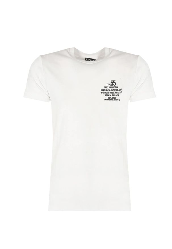 Diesel T-Shirt "T-Diegor" | A06498 OGRAI | Mężczyzna | Biały. Okazja: na co dzień. Kolor: biały. Materiał: bawełna. Wzór: nadruk. Styl: casual