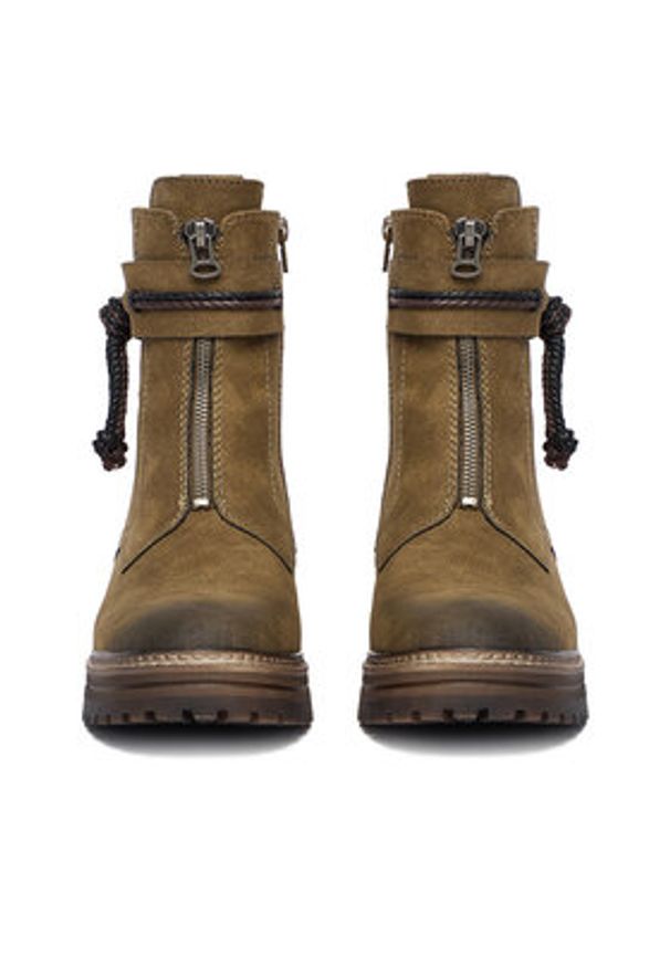Rieker Botki CEO-93068-54 Khaki. Kolor: brązowy. Materiał: materiał