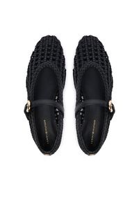 TOMMY HILFIGER - Tommy Hilfiger Baleriny Mary Jane Ballerinas FW0FW09244 Czarny. Kolor: czarny. Materiał: skóra #3