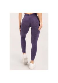 GYM GLAMOUR - Legginsy fitness damskie Gym Glamour seamless deep push up. Kolor: fioletowy. Sport: fitness