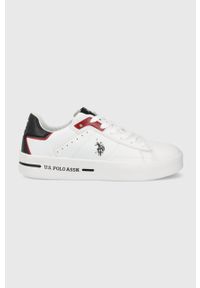 U.S. Polo Assn. sneakersy kolor biały. Nosek buta: okrągły. Zapięcie: sznurówki. Kolor: biały. Materiał: guma