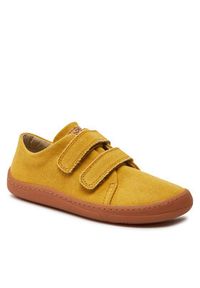 Froddo Sneakersy Barefoot Vegan G3130248-6 D Żółty. Kolor: żółty