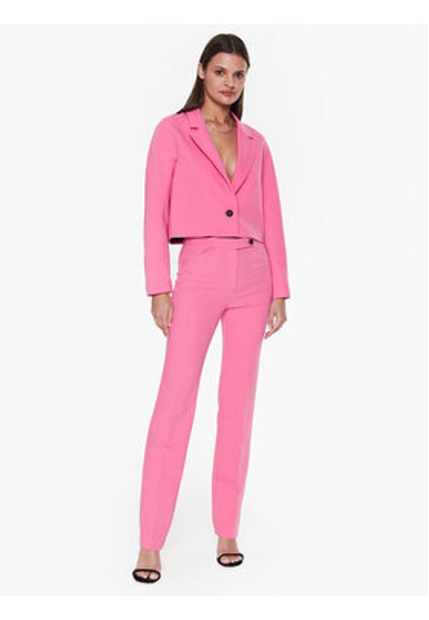 Sisley Spodnie materiałowe 4OLVLF02Q Różowy Regular Fit. Kolor: różowy. Materiał: syntetyk