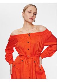TwinSet - TWINSET Sukienka letnia 231TT2141 Pomarańczowy Regular Fit. Kolor: pomarańczowy. Materiał: wiskoza. Sezon: lato