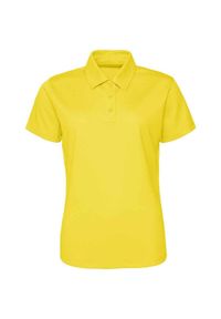 JUST COOL - Damska Koszulka Polo. Typ kołnierza: polo. Kolor: pomarańczowy, wielokolorowy, żółty