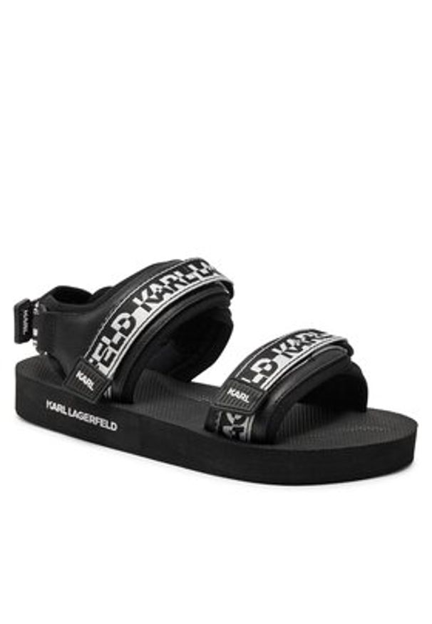 Karl Lagerfeld - KARL LAGERFELD Sandały KL70511 Czarny. Kolor: czarny. Materiał: materiał