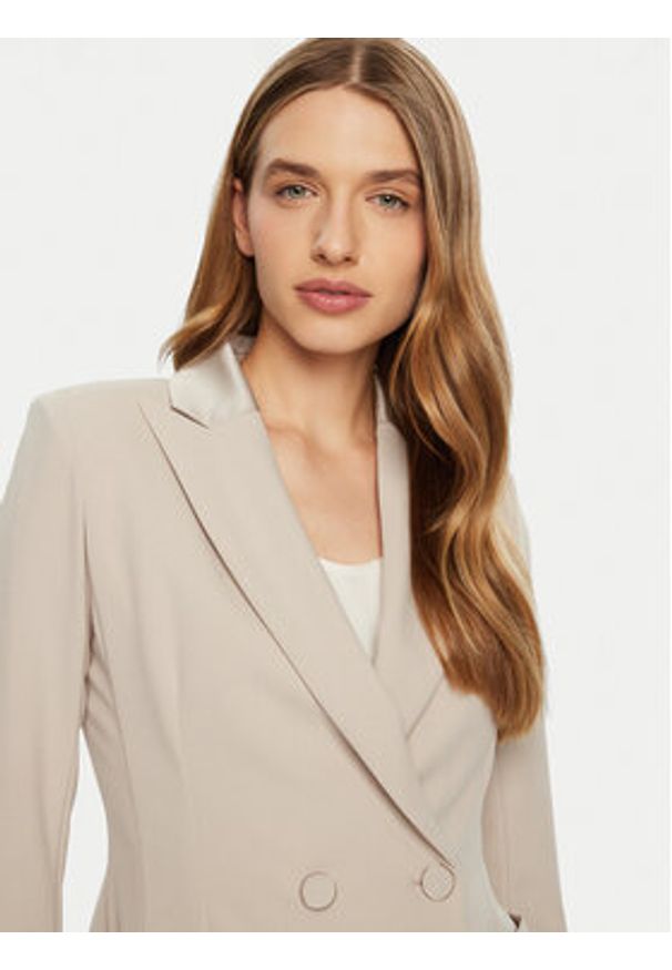 Imperial Marynarka JU25IAW Beżowy Slim Fit. Kolor: beżowy. Materiał: syntetyk
