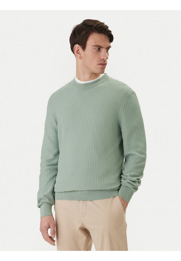 BOSS Sweter H-Imberto 50545283 Zielony Regular Fit. Kolor: zielony. Materiał: bawełna