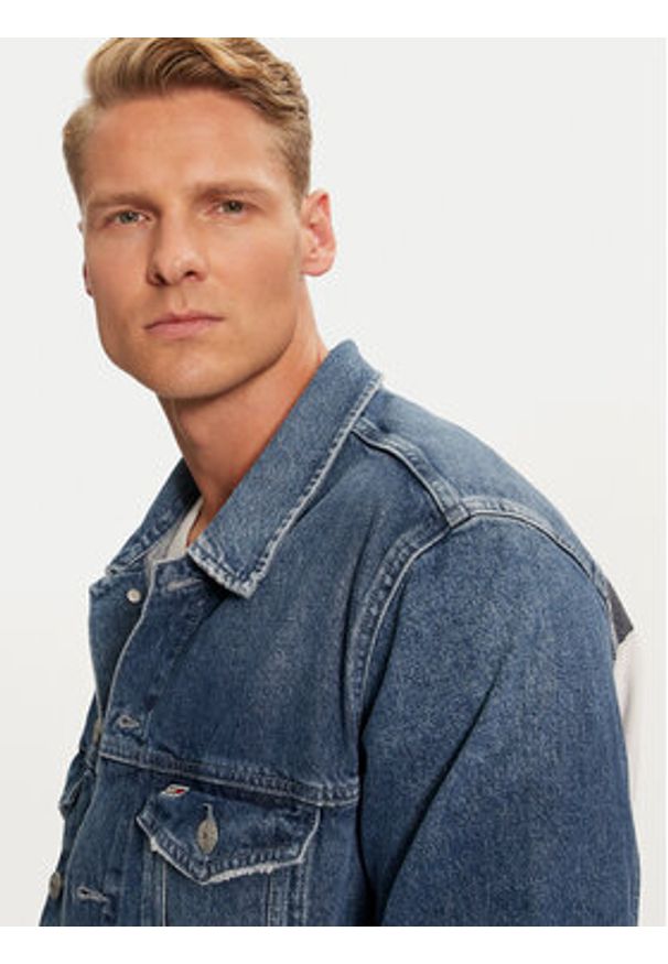 Tommy Jeans Koszula jeansowa Ryan DM0DM20495 Niebieski Regular Fit. Kolor: niebieski. Materiał: bawełna