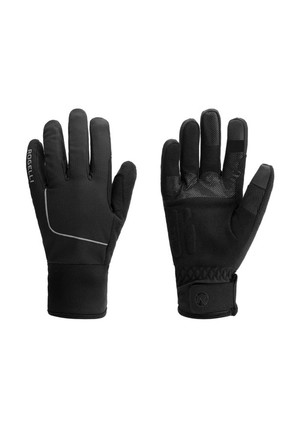 ROGELLI - Rękawiczki zimowe męskie Rogelli Essential, nieprzemakalne. Kolor: czarny. Sezon: zima. Sport: kolarstwo