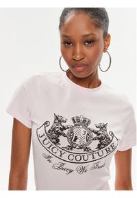 Juicy Couture T-Shirt Enzo Dog JCBCT224816 Różowy Slim Fit. Kolor: różowy. Materiał: bawełna #4