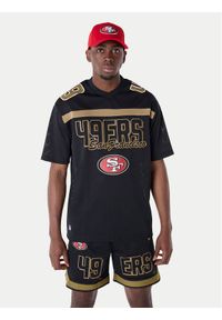 New Era T-Shirt Saf49E Mesh Graphic Jersey 60596390 Czarny Regular Fit. Kolor: czarny. Materiał: syntetyk