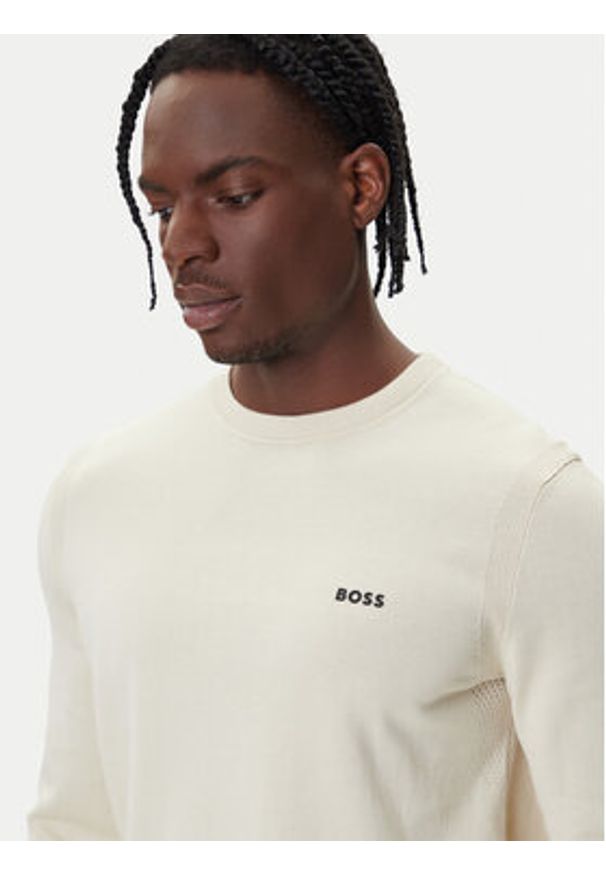 BOSS Sweter K_Ever-X 50541940 Beżowy Regular Fit. Kolor: beżowy. Materiał: bawełna