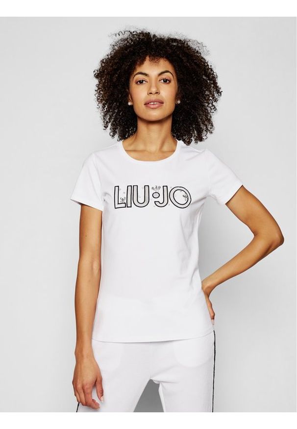 Liu Jo Sport T-Shirt TA1026 J5003 Biały Regular Fit. Kolor: biały. Materiał: bawełna. Styl: sportowy