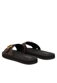 MICHAEL Michael Kors Klapki MK Pool 40R6MKFA1B Brązowy. Kolor: brązowy. Materiał: skóra #5