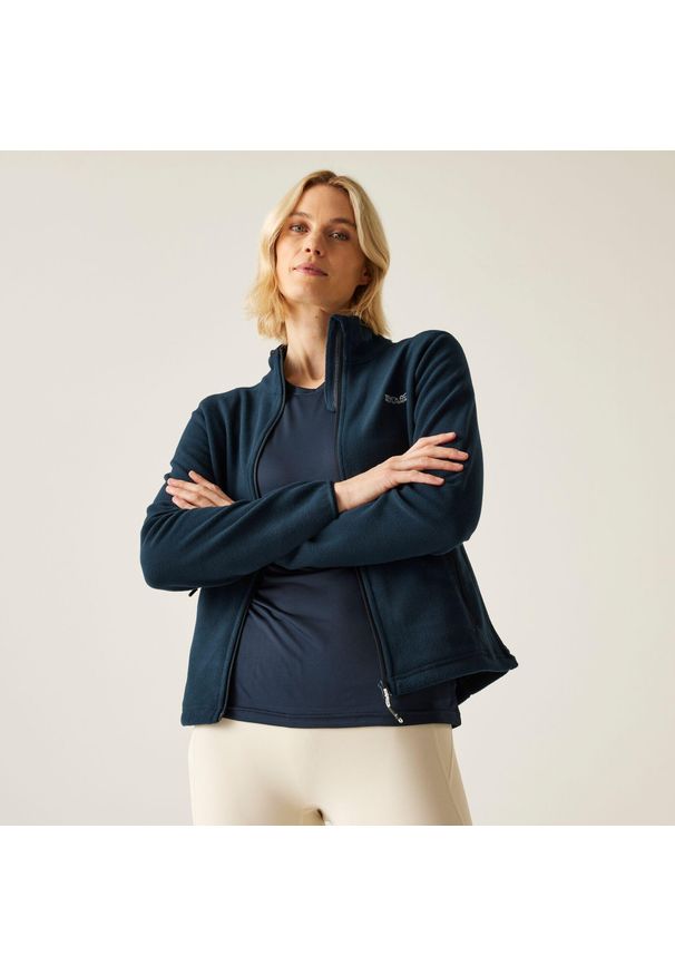 Regatta - Polar turystyczny damski Floreo IV z suwakiem. Kolor: niebieski. Materiał: polar. Sport: turystyka piesza