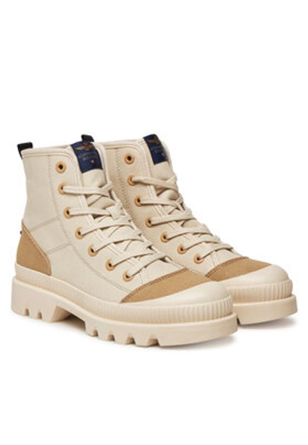 Aeronautica Militare Sneakersy 251SC305DCT354 Beżowy. Kolor: beżowy. Materiał: skóra