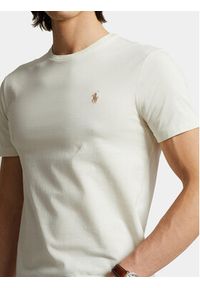 Polo Ralph Lauren T-Shirt 710671438350 Écru Custom Slim Fit. Typ kołnierza: polo. Materiał: bawełna