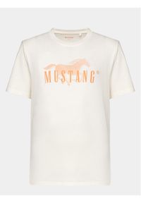 Mustang T-Shirt Austin 1014928 Biały Regular Fit. Kolor: biały. Materiał: bawełna