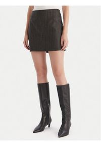 Marella Spódnica mini Litanie 2523106112 Szary Slim Fit. Kolor: szary. Materiał: wełna