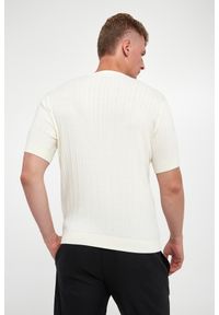 Emporio Armani - T-shirt męski dzianinowy z kaszmirem EMPORIO ARMANI. Materiał: dzianina, kaszmir #4