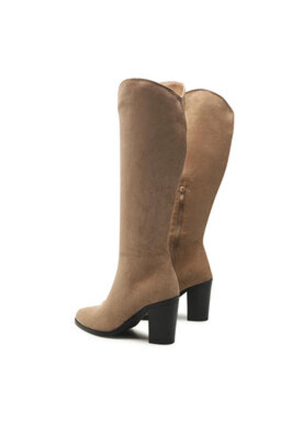 DeeZee Kozaki H080222-02 Brązowy. Kolor: brązowy. Materiał: materiał