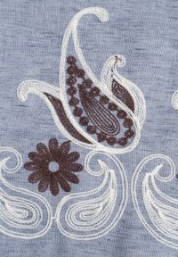 Born2be - Niebieska Rozkloszowana Sukienka Koszulowa z Wiskozy z Haftem i Wiązanym Paskiem Adellis. Okazja: na co dzień. Kolekcja: plus size. Kolor: niebieski. Materiał: wiskoza. Wzór: haft. Sezon: lato. Typ sukienki: koszulowe. Styl: casual, boho #4