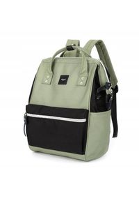 Plecak na laptopa Himawari [DH] 1881 zielony. Kolor: zielony. Materiał: tkanina, poliester. Styl: klasyczny, elegancki, casual