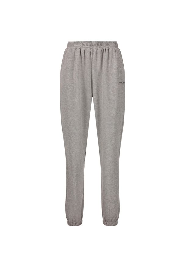 Damskie spodnie dresowe Athlecia Atkins. Kolor: szary, fioletowy, wielokolorowy. Materiał: dresówka. Sport: fitness