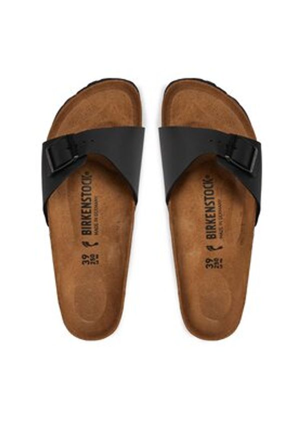 Birkenstock Klapki Madrid 0040793 Czarny. Kolor: czarny. Materiał: skóra