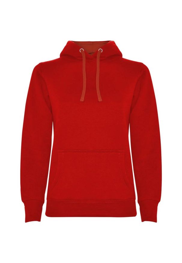 ROLY - Bluza Z Kapturem Z Polibawełny Dla Kobiet. Typ kołnierza: kaptur. Kolor: czerwony