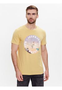 Jack & Jones - Jack&Jones T-Shirt Gem 12221007 Żółty Regular Fit. Kolor: żółty. Materiał: bawełna #1